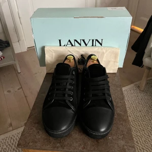 Lanvins helsvarta - Säljer nu ett par Lanvins helsvarta i inprinsip nyskick. Box och dustbag medkommer. Storlek 8 vilket är ungefär 42/43 men dem passar även 44! Skriv vid frågor och funderingar.