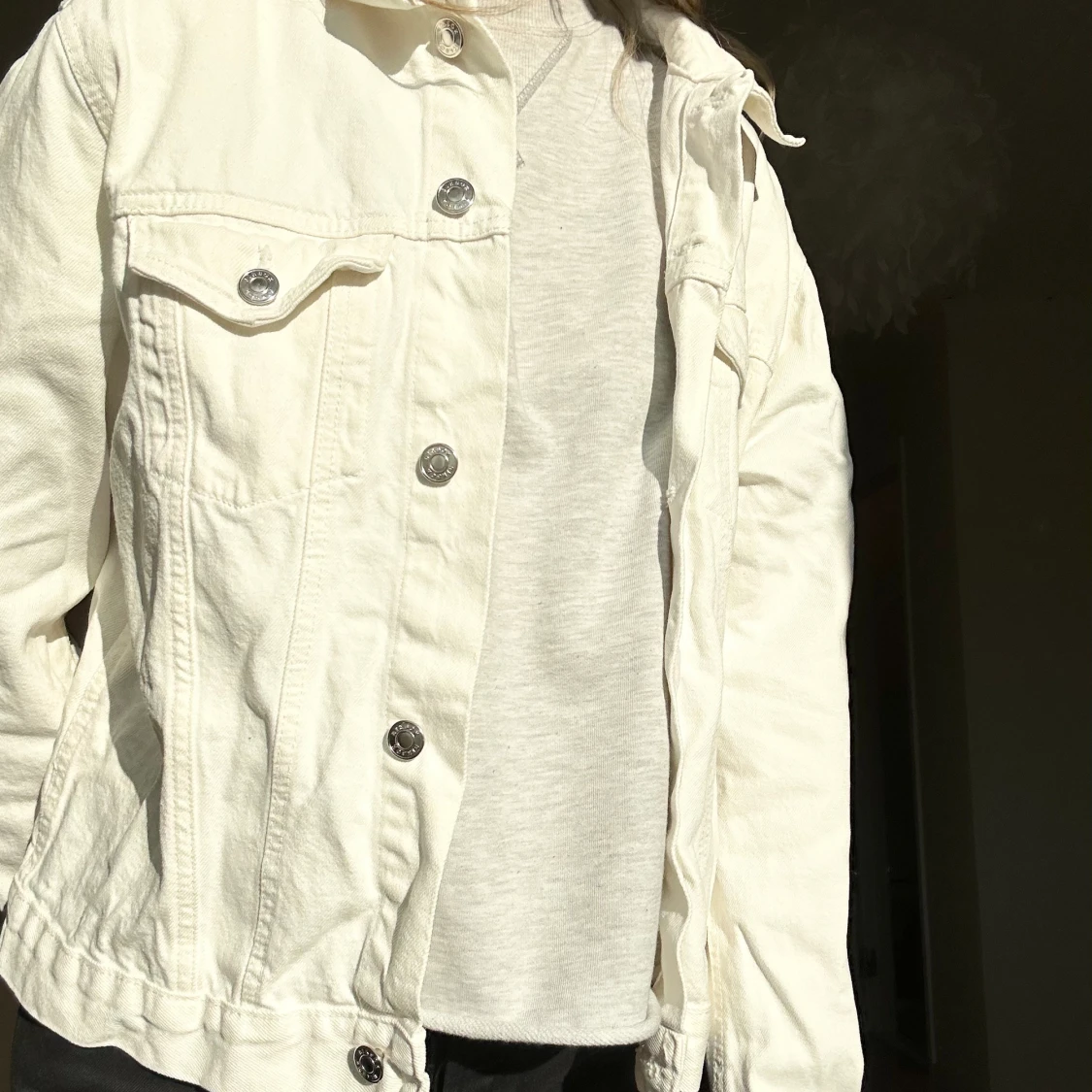 Vit jeansjacka