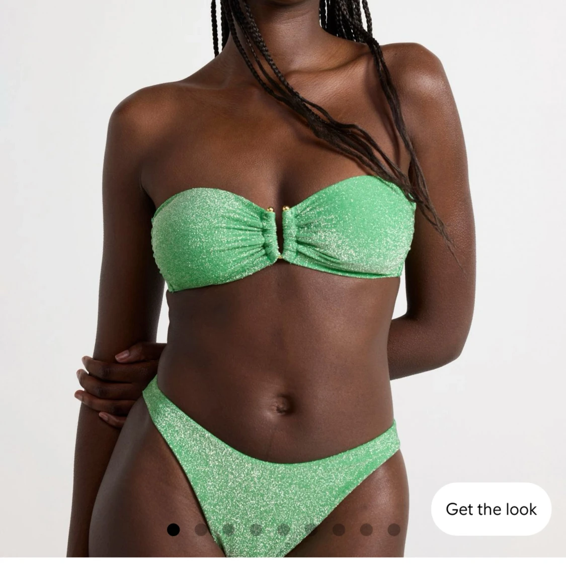 Glitter bandeau överdel bikini  - 90