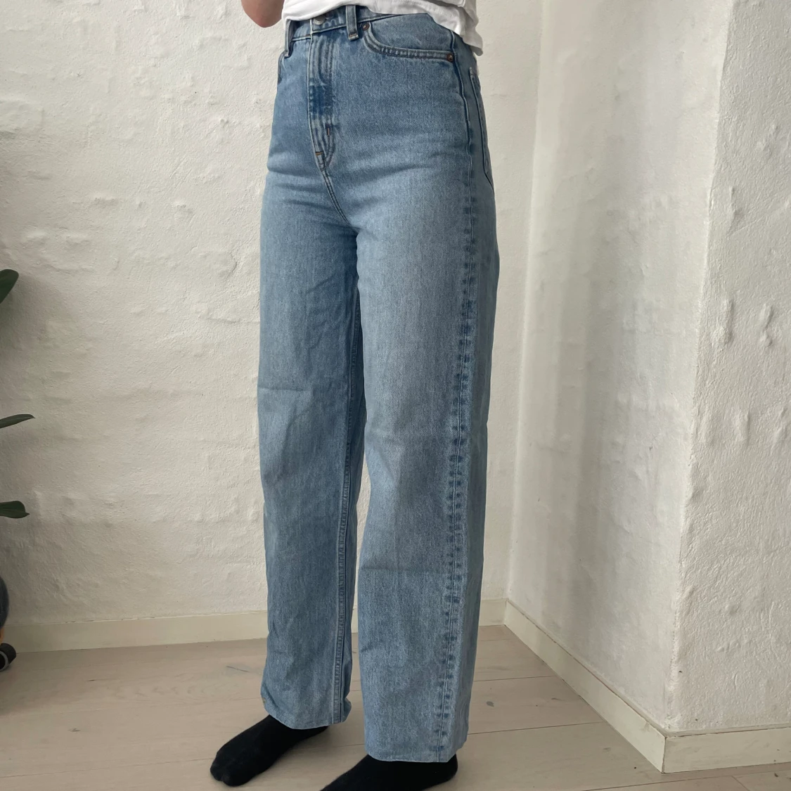 Högmidjade wide jeans - 90