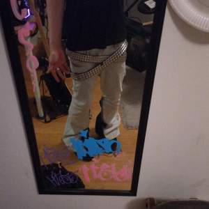 Custom made emo scene type shit jeans