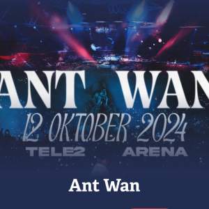 Säljer 2st Ant Wan biljetter, 12 oktober,  mörk rosa platser (sitt) sektion B307, rad 17, plats 283 & 284🥰🥰