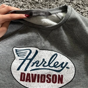 Harley Davidson sweatshirt - Jättefin vintage sweatshirt från Harley Davidson. Användts en till två gånger pga liten passform. Annars väldigt fashion tröja som passar mest till allt❤️(Nypris 800kr) Skriv gärna för bättre bilder.