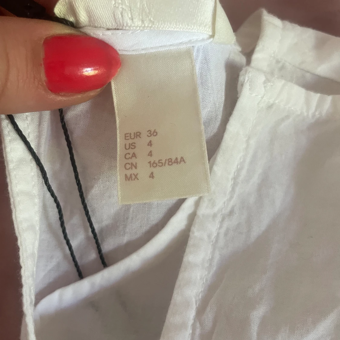 Trekvartsärmad Vit blus  - 90