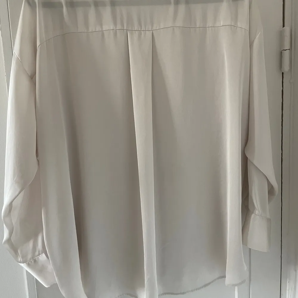 Säljer denna fina skjorta från Zara i storlek L för 100 kr 🤍 det är i polyester men känns som siden, vet inte om det syns på bilderna 🤍. Skjortor.