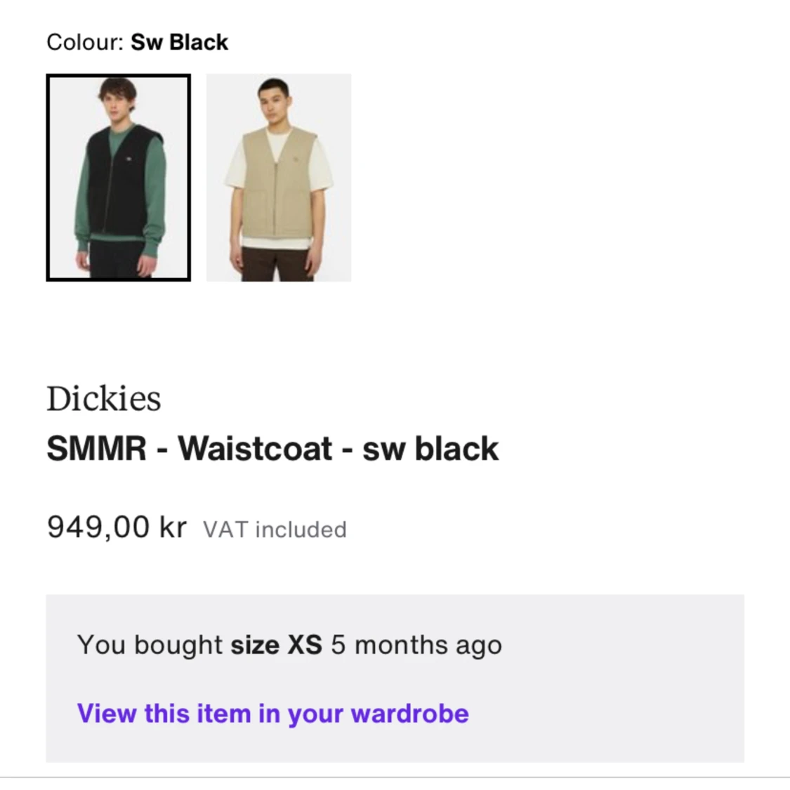 Dickies väst svart - 93
