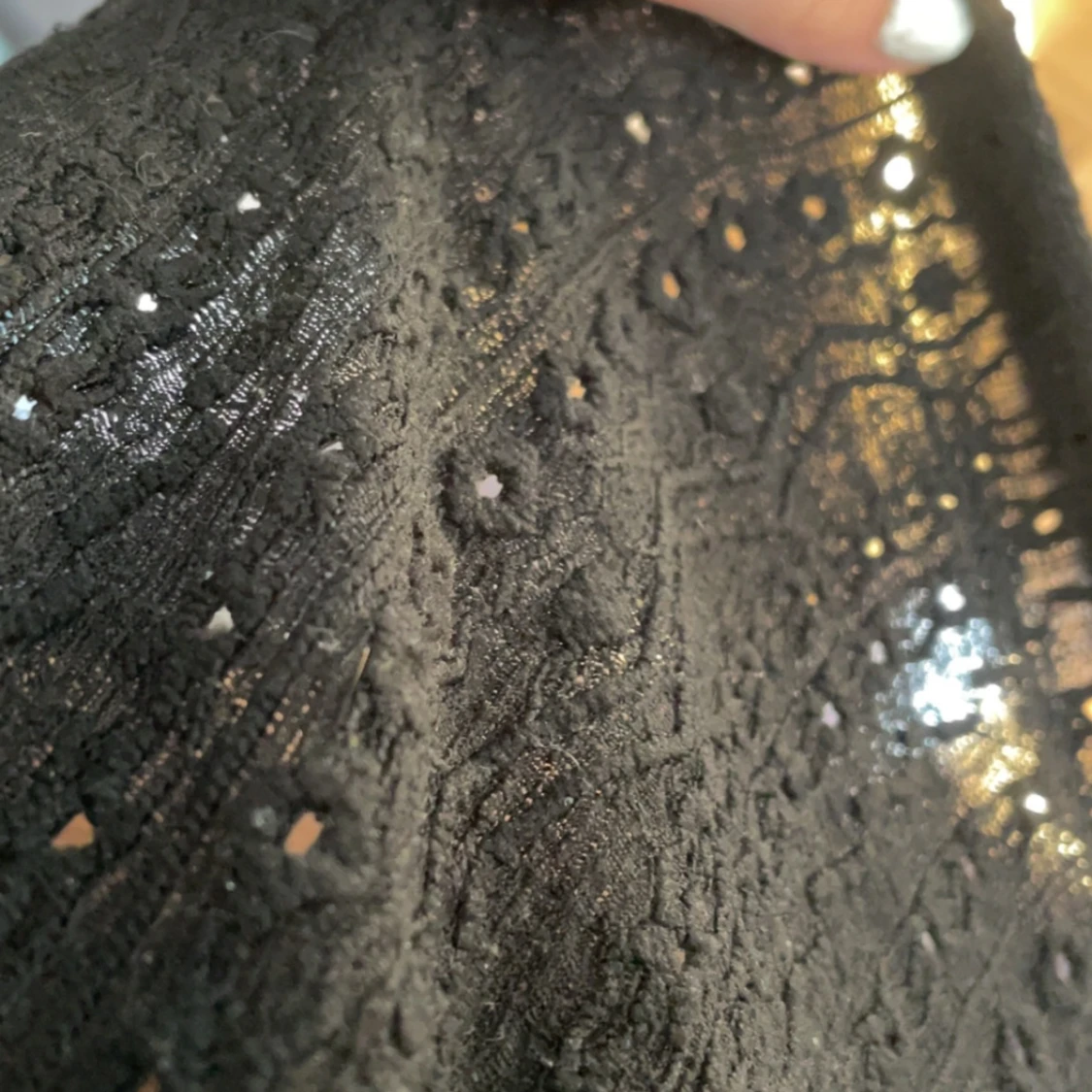 Svart glittrig topp - 90