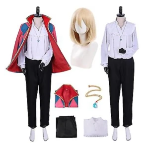 Howl cosplay<3  - Kommer med: ring, halsband, örhängen, byxor, skjorta, kappa och peruk🫶 Använd 2 gånger! Har varit på 1 con med den men inga skador <3