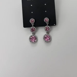 Örhängen  - Jättefina örhängen med fina rosa och silver stenar!! Aldrig använda! 