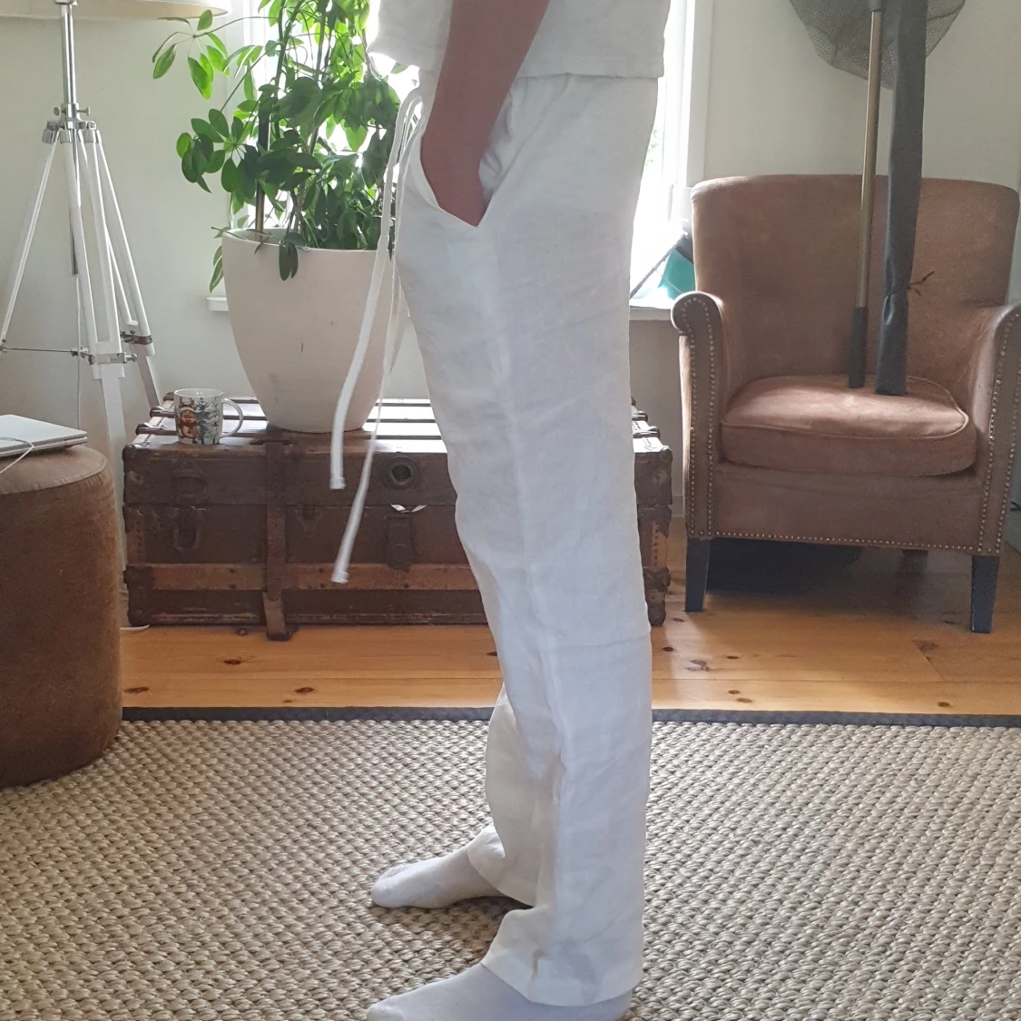 Linnebyxor vita. - 1