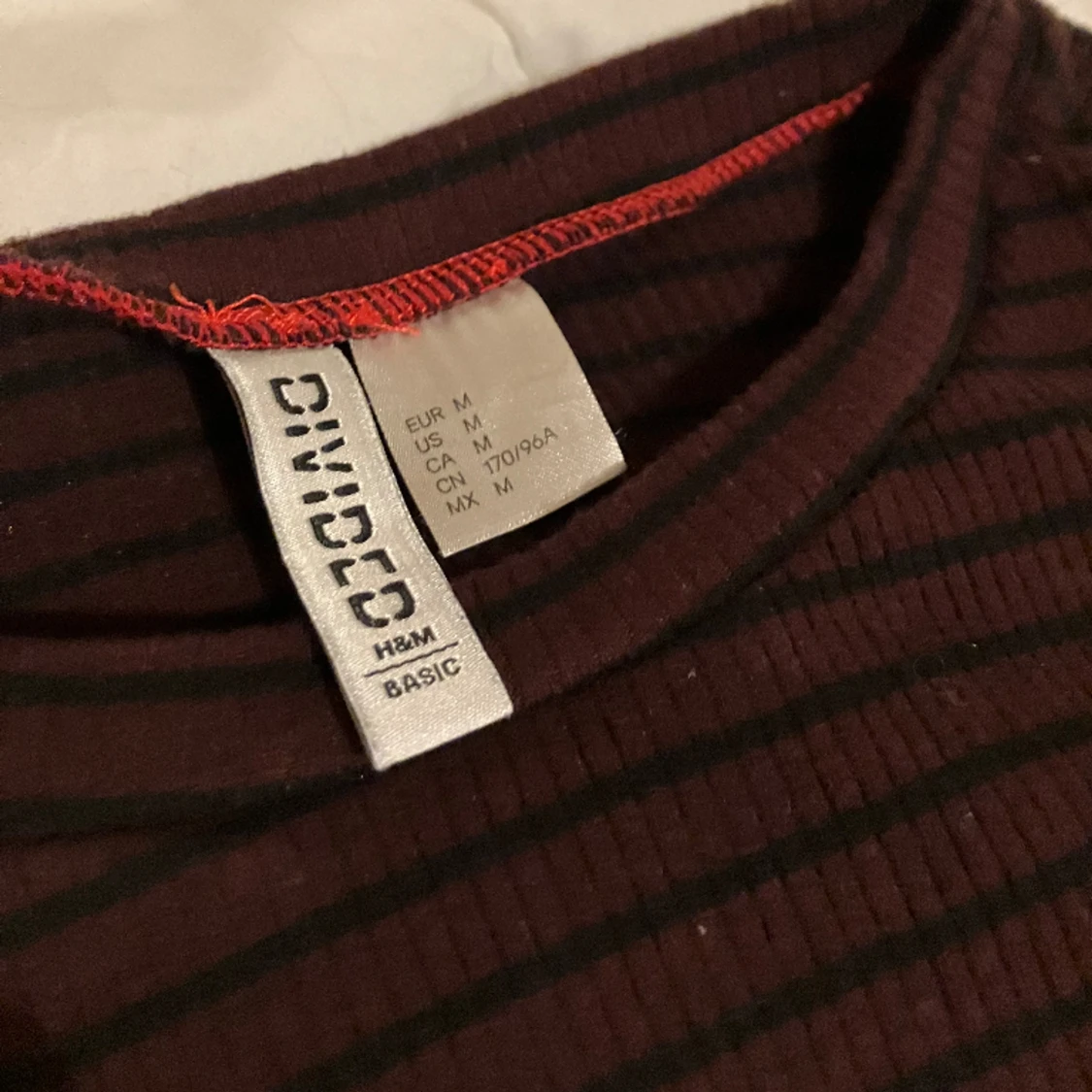 Randig tight magtröja  - 90