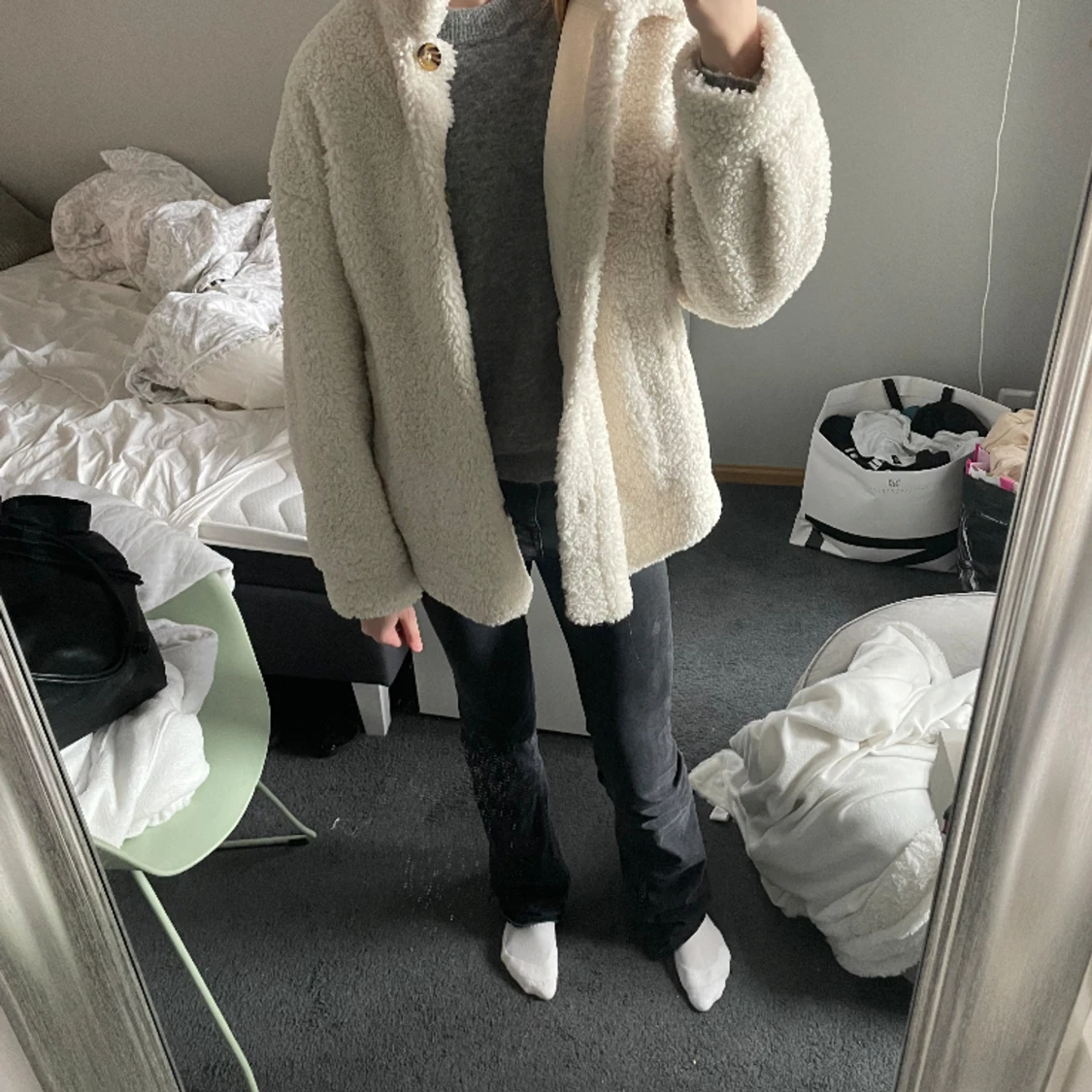 Teddyjacka i vit - 90