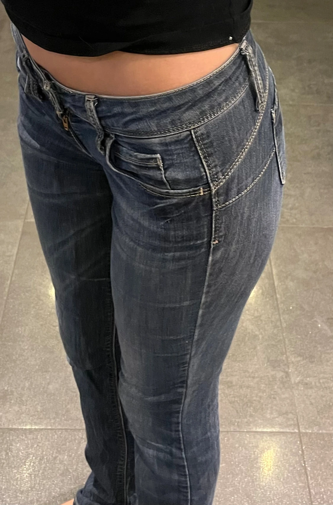 Lågmidjade bootcut jeans 