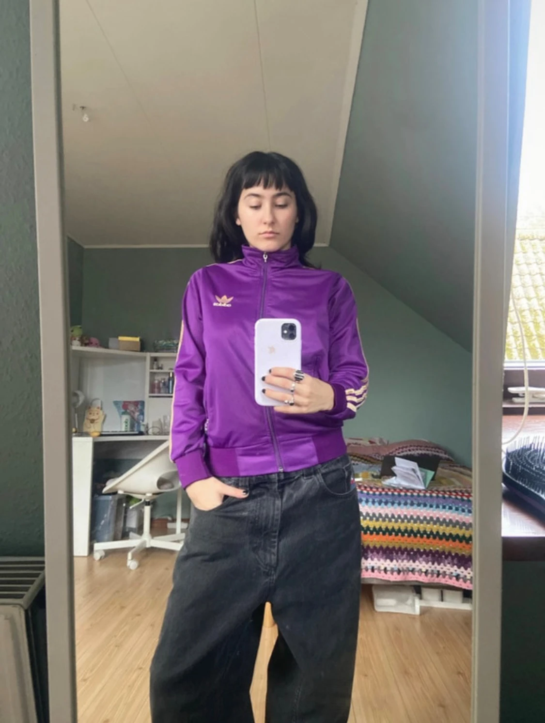 Lila Adidas vindjacka  - 1