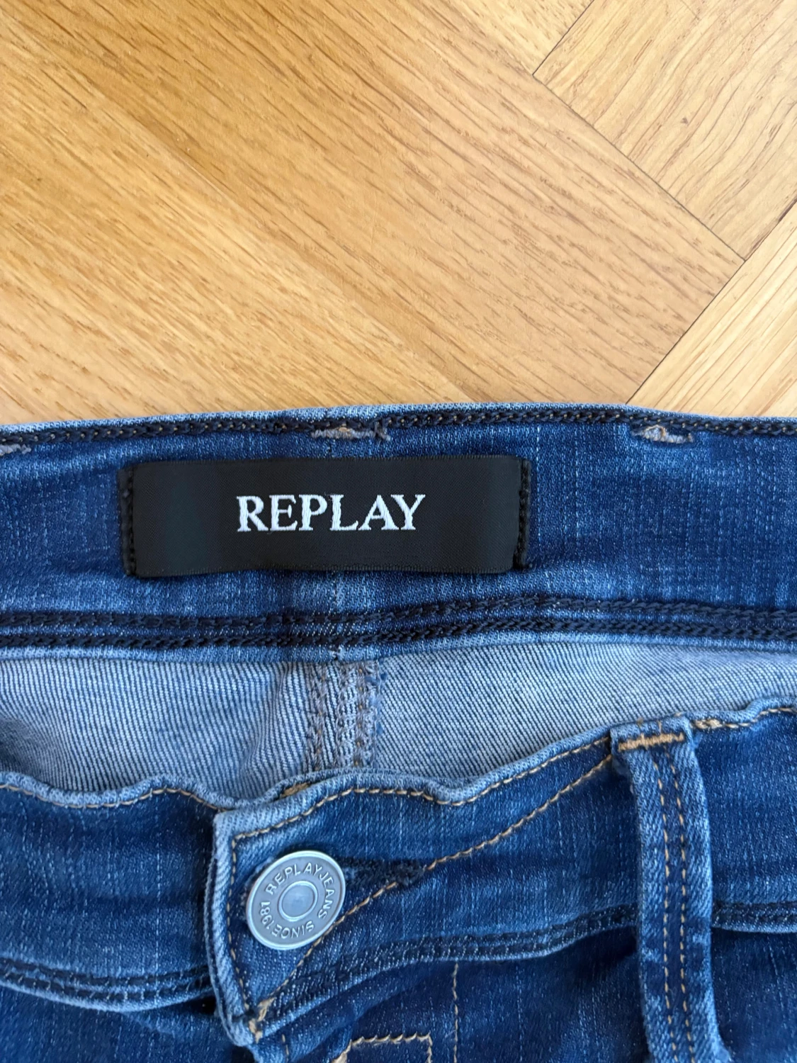 Replay blå jeans straight fit - 4