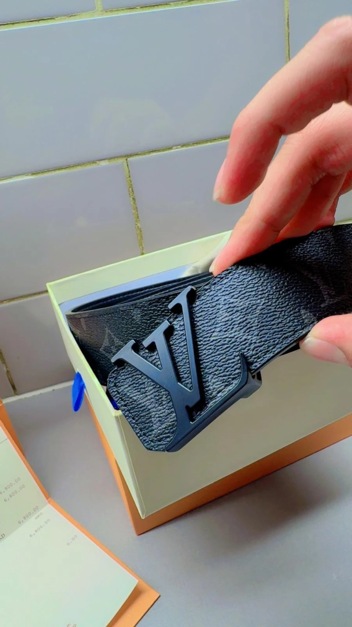 Louis Vuitton svart monogram bälte - 3