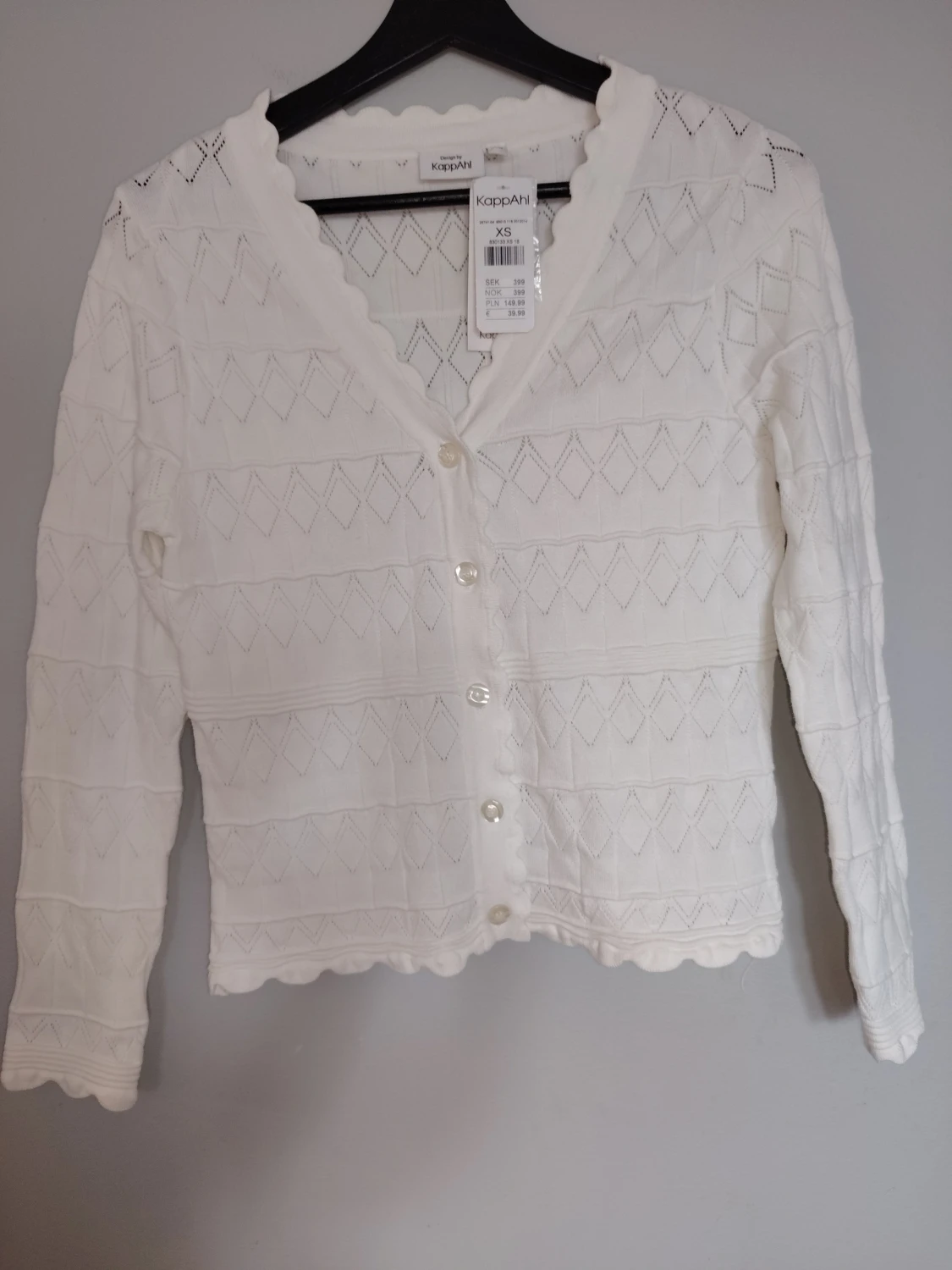 Ny Vit kofta med från KappAhl, storlek XS - 2