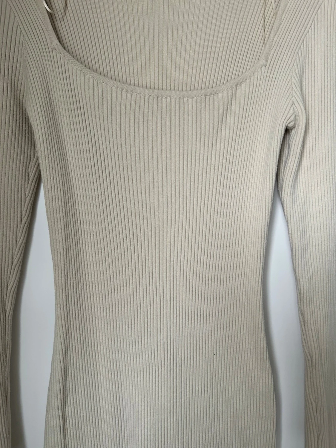 Beige ribbad klänning Twist & Tango - 2