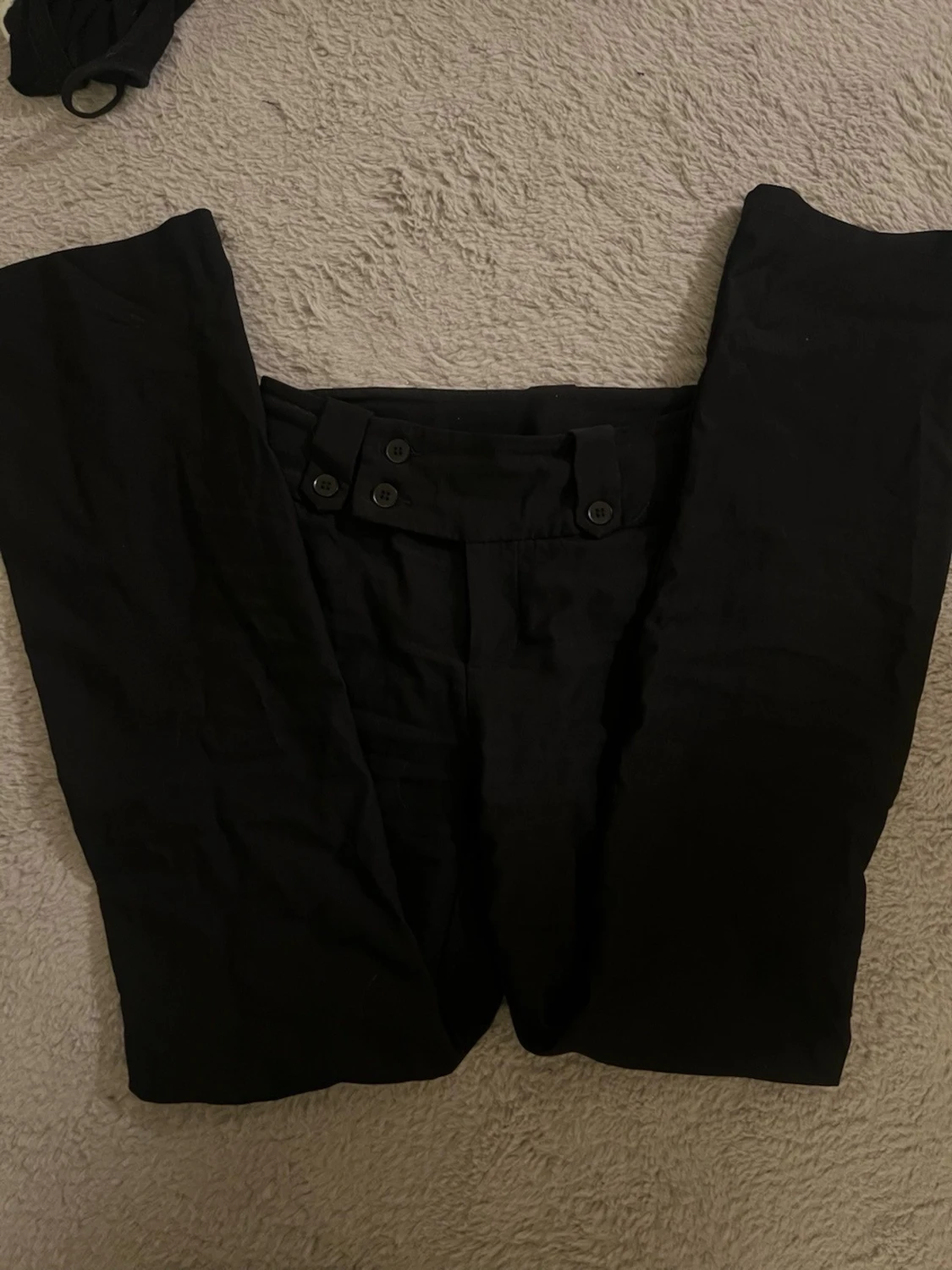 Svarta kostymbyxor med knappar - 2