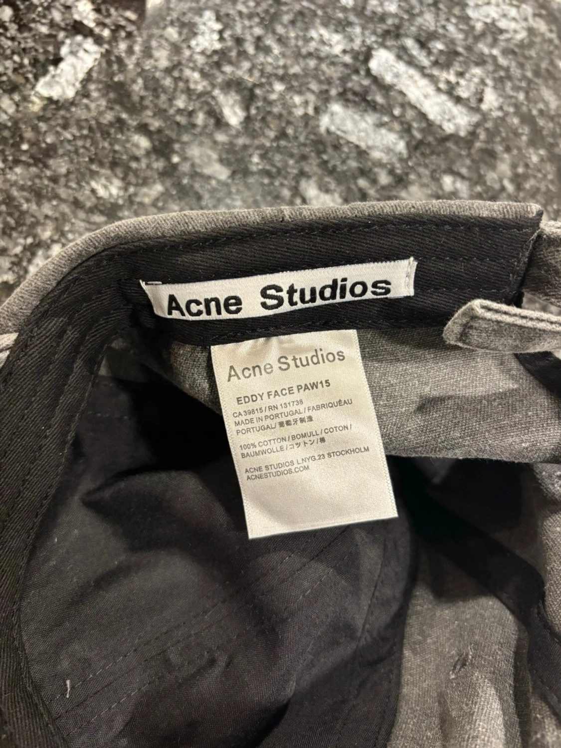 Grå Acne Studios keps i bomull - 1