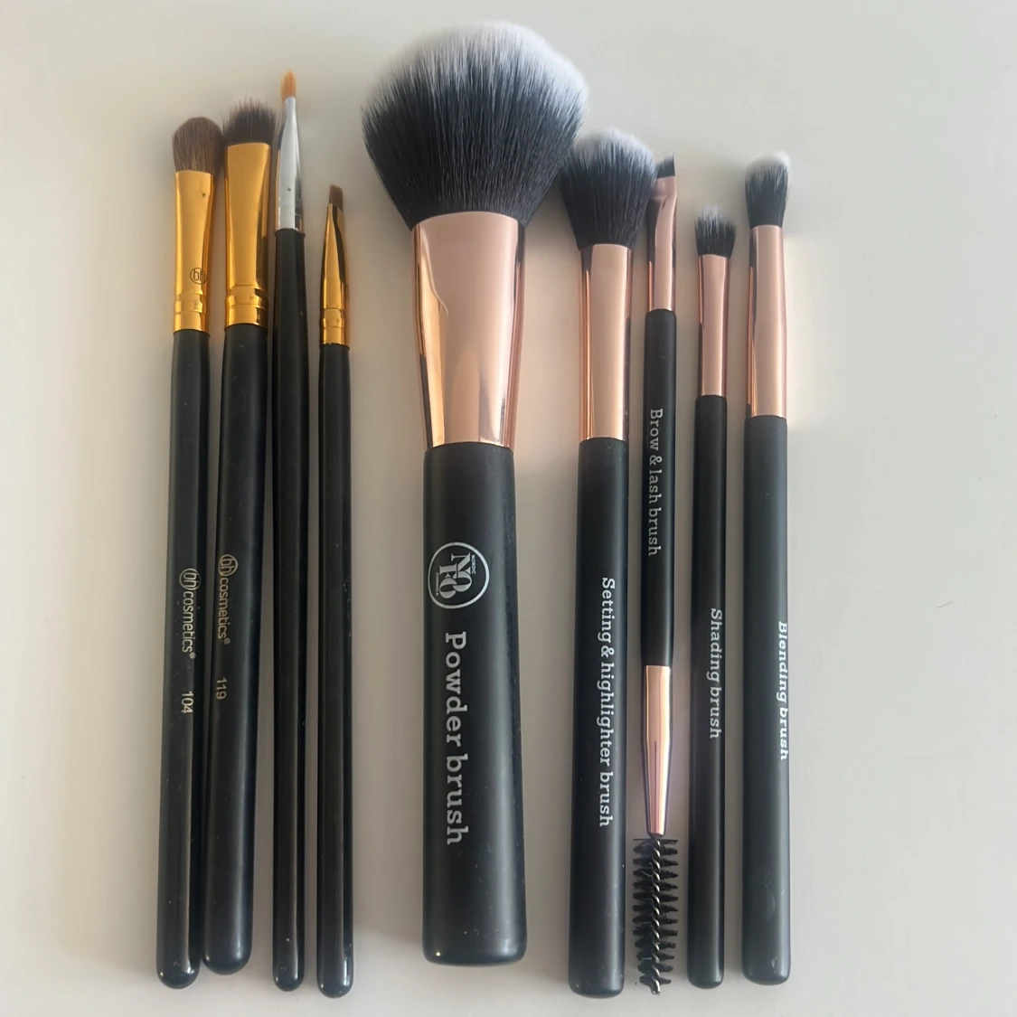Set med 9 st sminkborstar  - 4