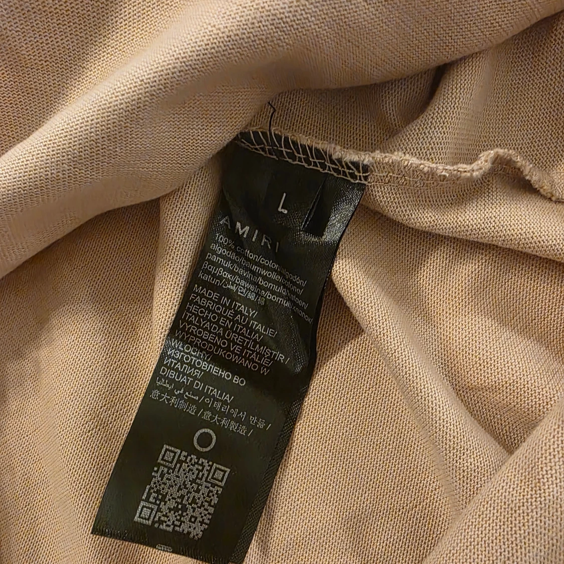 Beige AMIRI t-shirt i bomull - 2