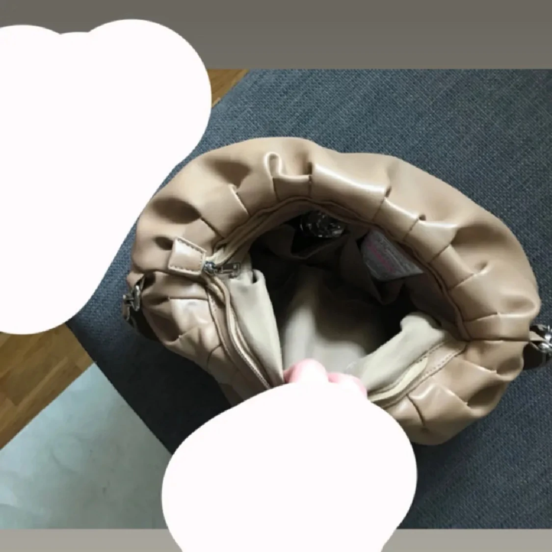 Beige axelväska - 3