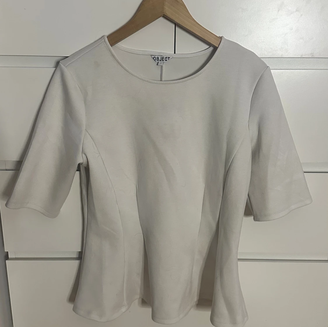 Vit peplum blus från Object - 1