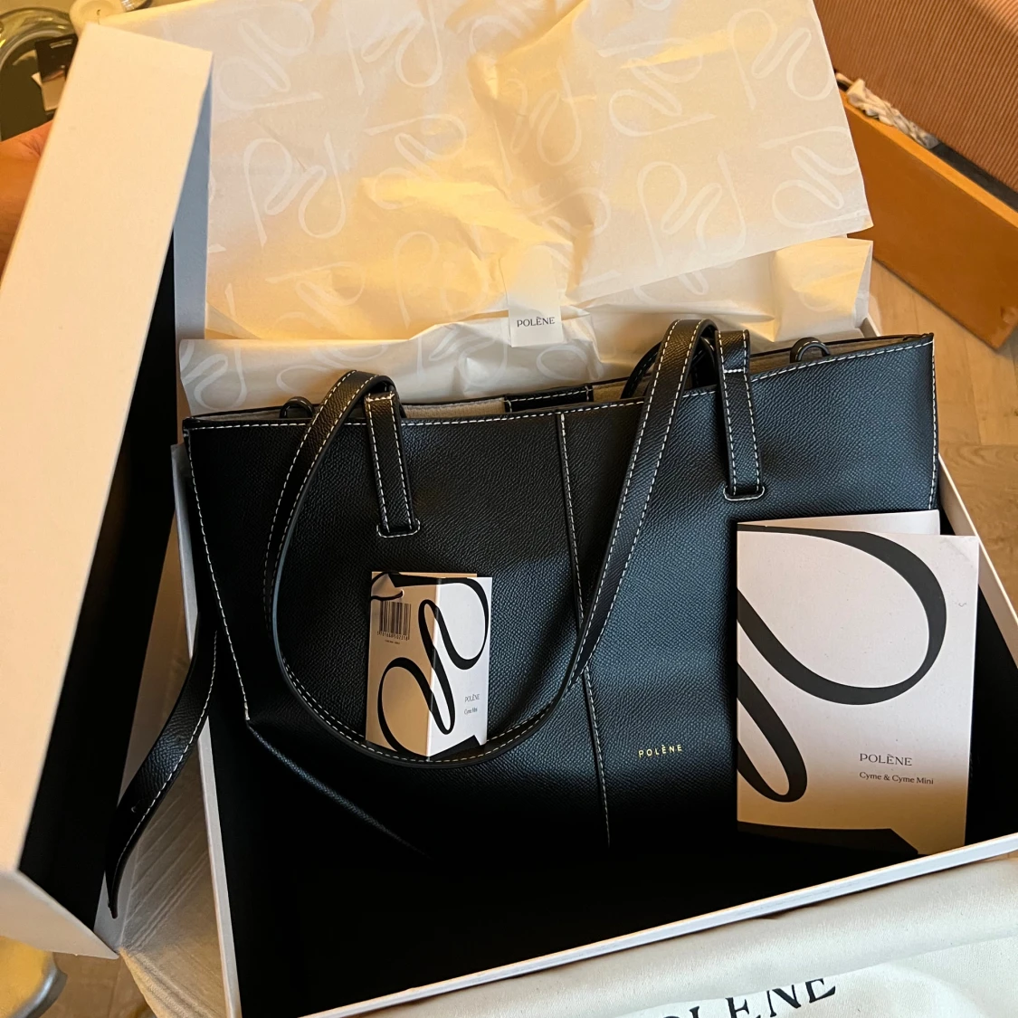 Svart Polène cyme mini väska - 1