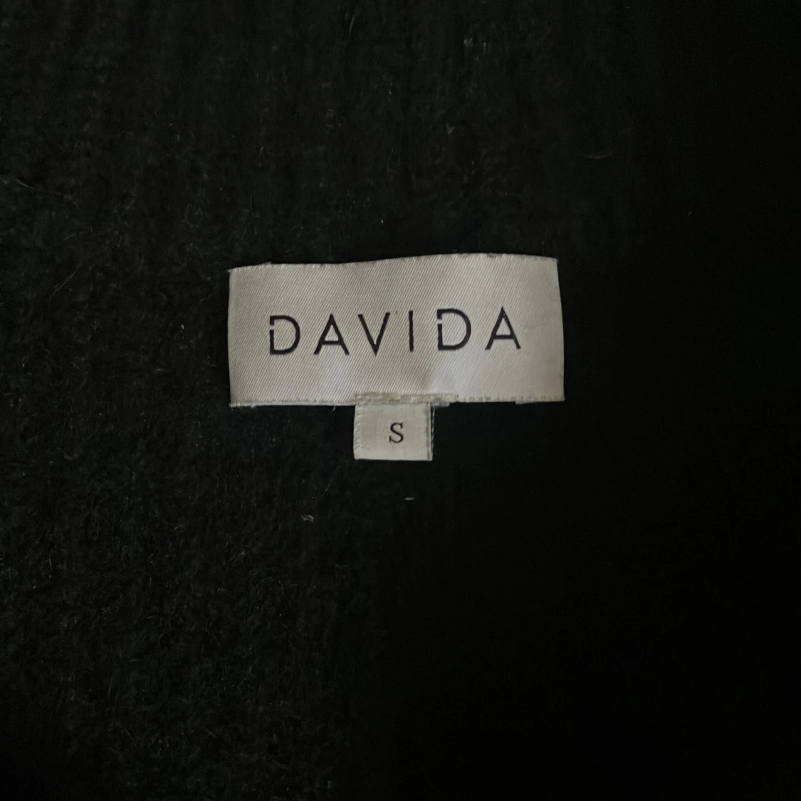 Svart stickad half zip-tröja Davida cashmere - 1