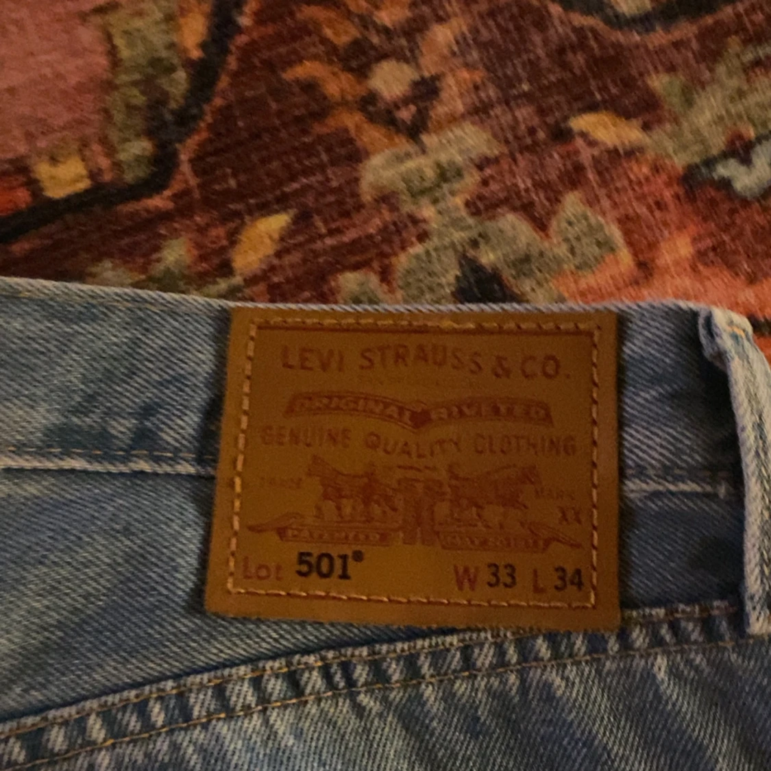Levi's 501 ljusblå jeans W33 L34 - 1