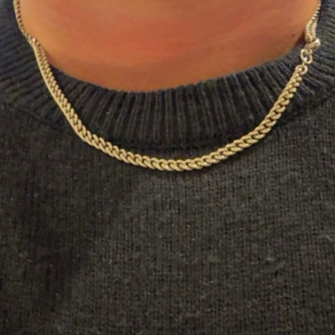 Klassisk silverfärgad kedja halsband - 1