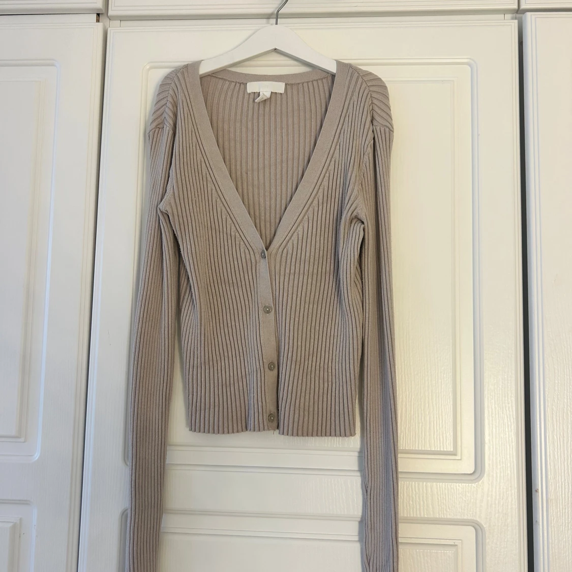 Beige ribbad kofta från H&M💕💕