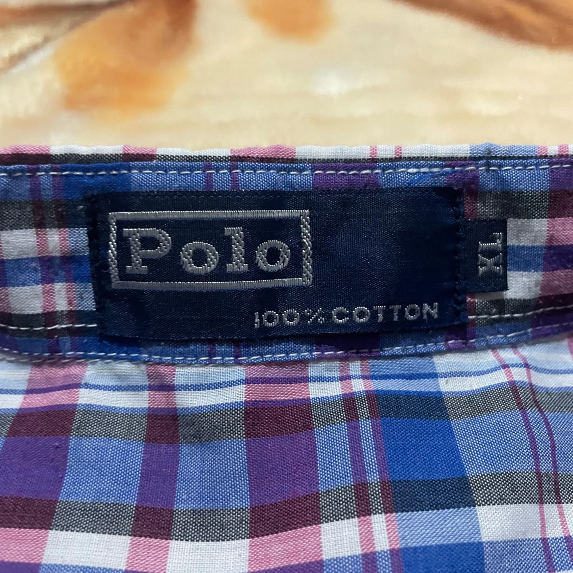 Rutig kortärmad skjorta från Polo XL - 2