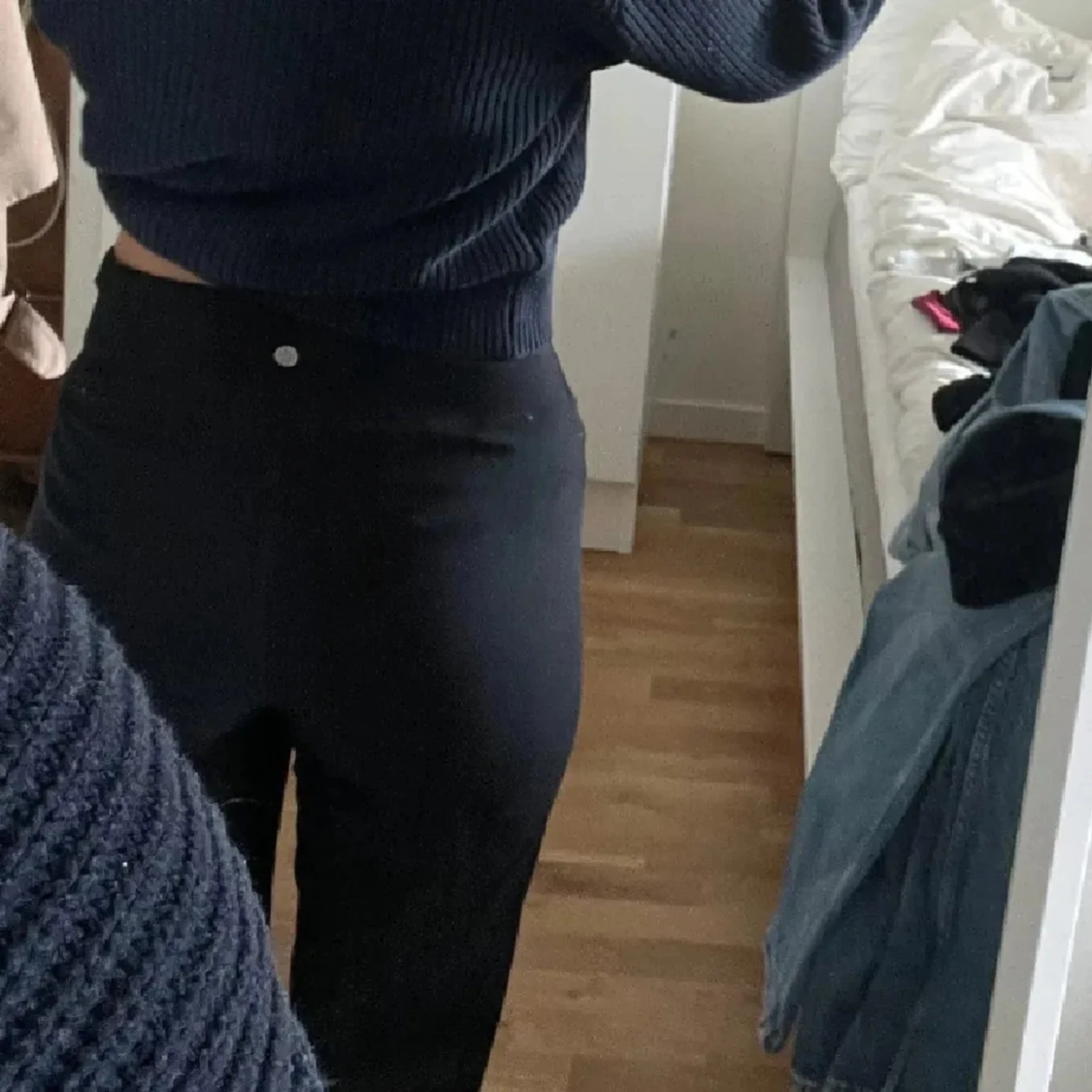 Svarta bootcut yoga pants   - 2