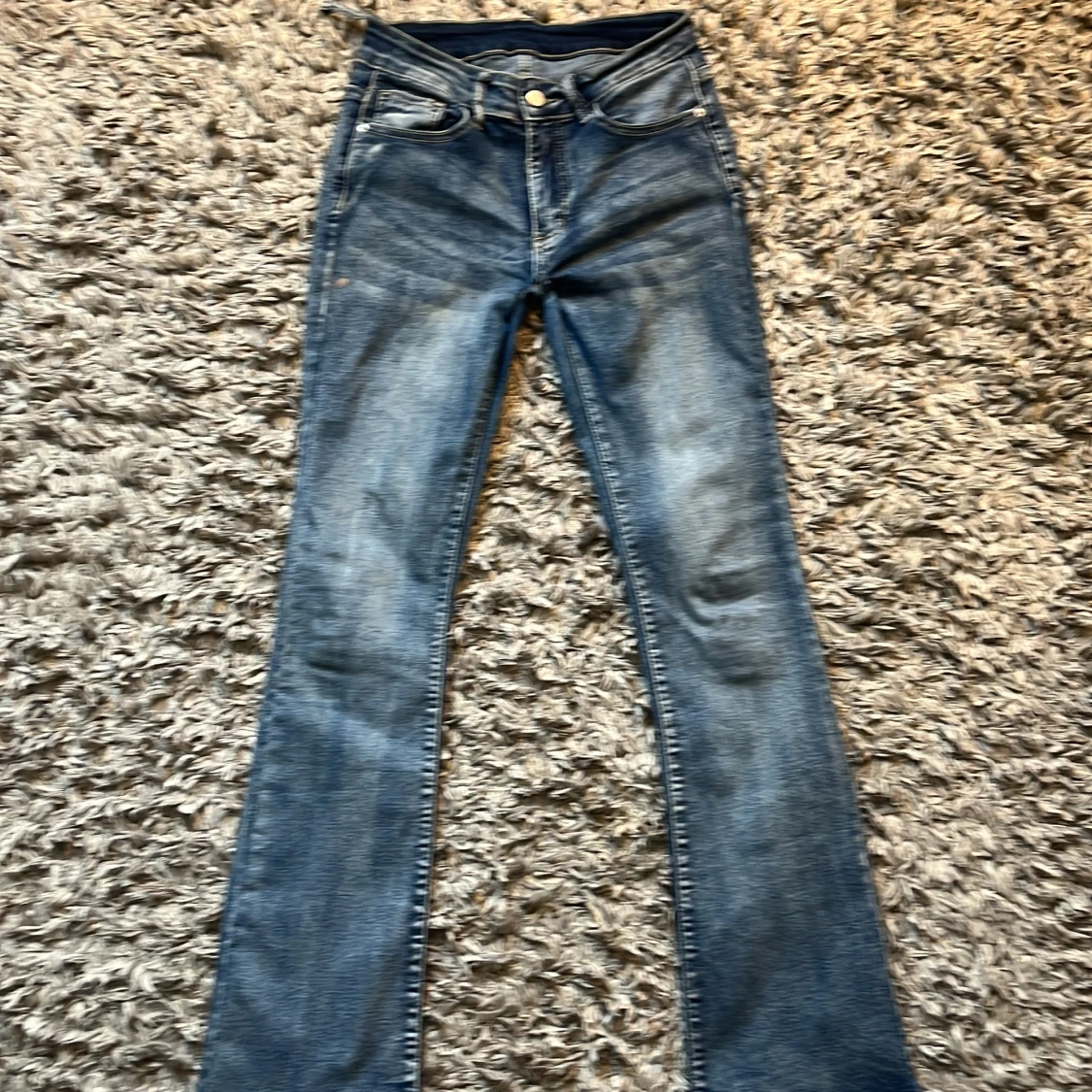 Blå lowaiste bootcut jeans - 1