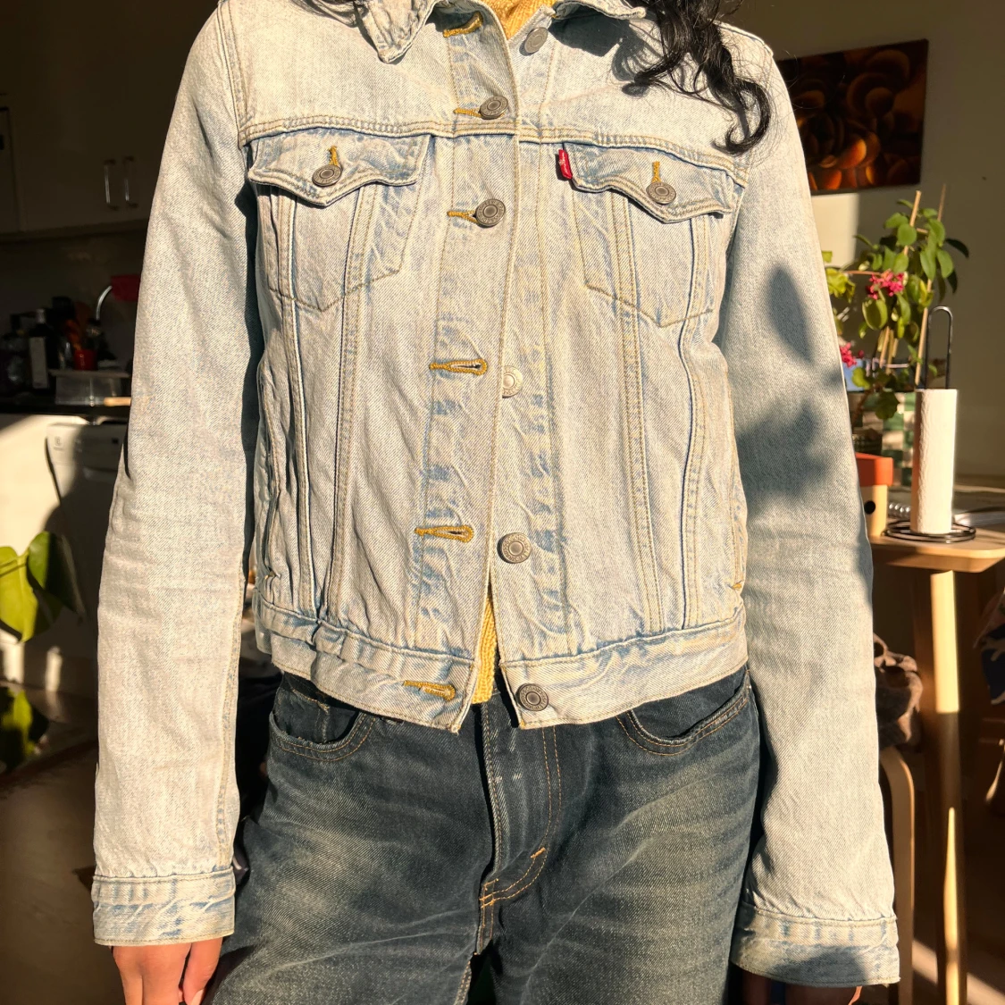 Ljusblå jeansjacka från Levi's strl S - 1