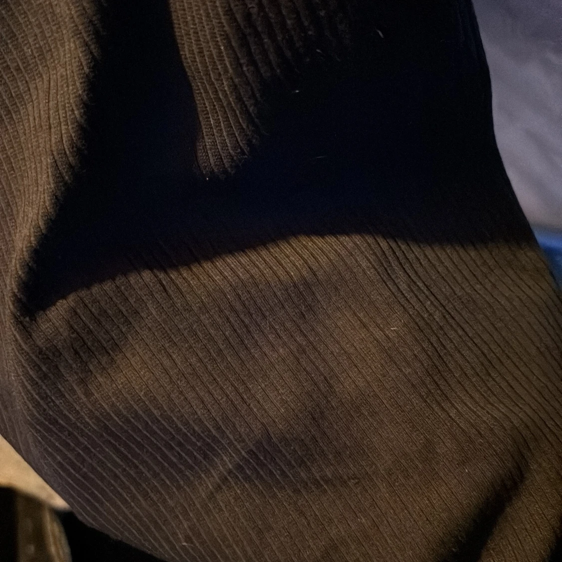 Svart ribbad långärmad topp Pieces - 3