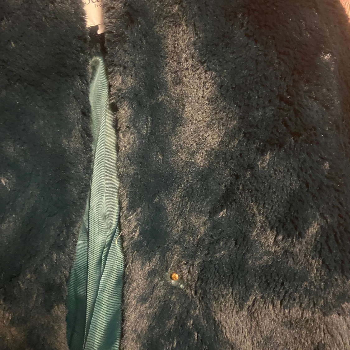 Mörkgrön pälsjacka från Saint Tropez XS - 1