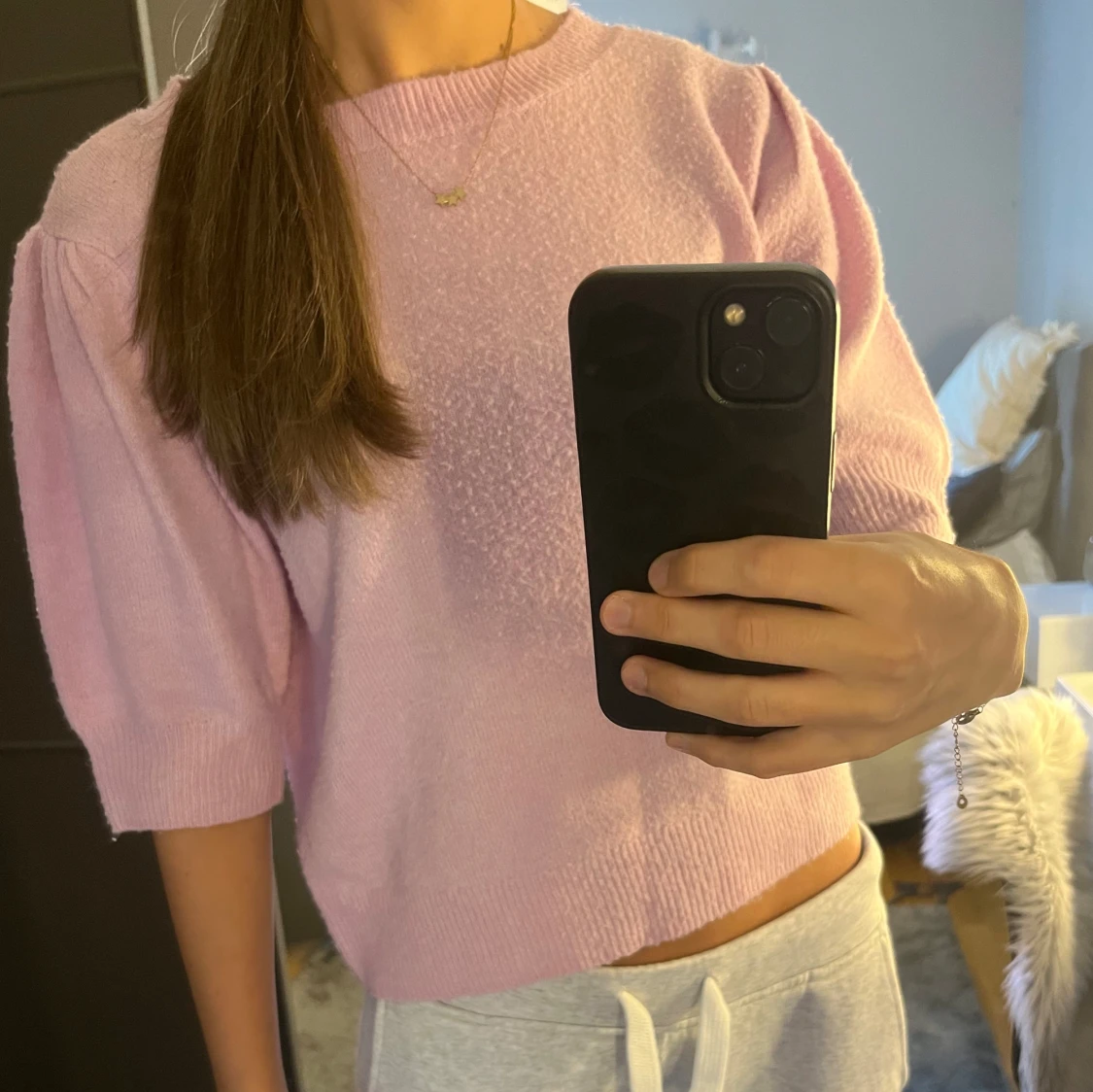 Ljusrosa stickad tröja från ONLY - 2