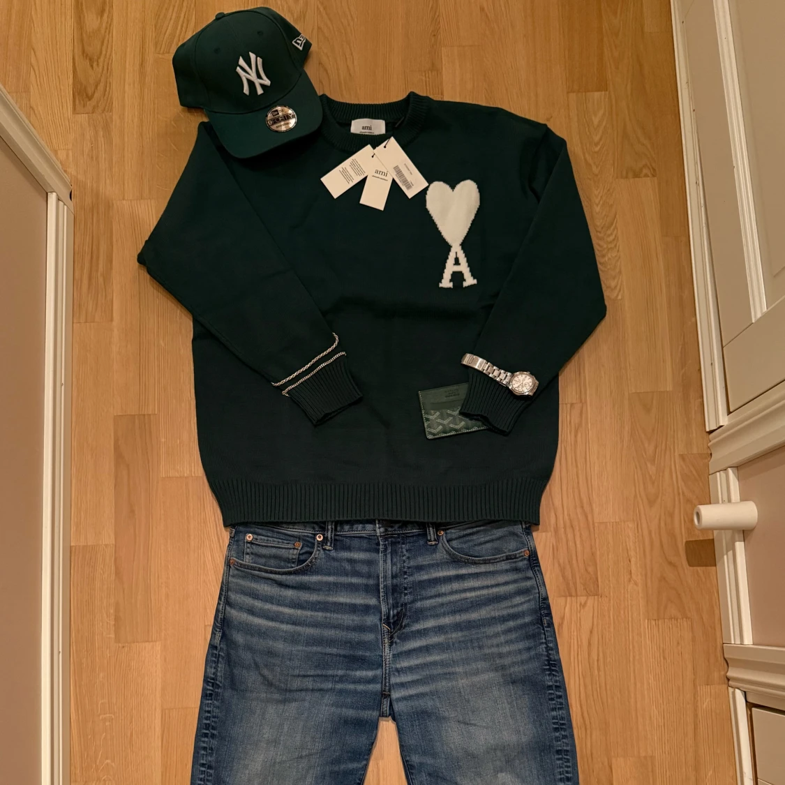 Mörkgrön AMI Paris tröja - 2