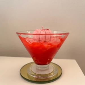 Candle - Röd ljus 100% soya wax med kanel doft