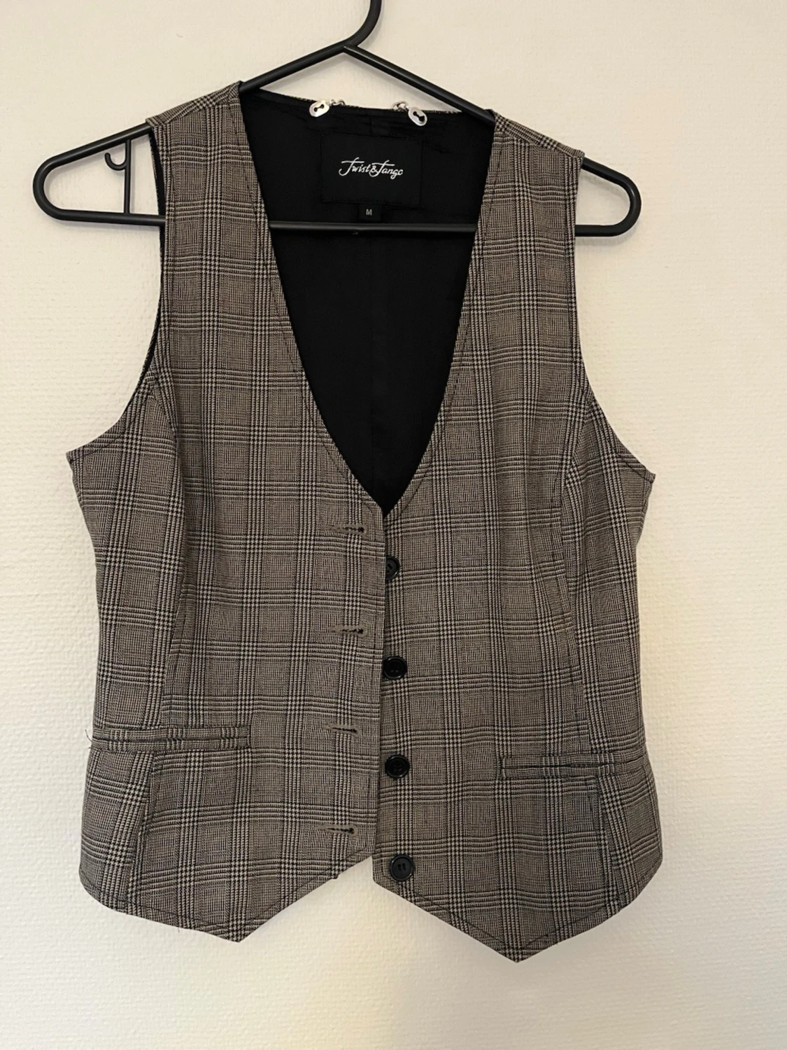 Grå/brun rutig väst - 1