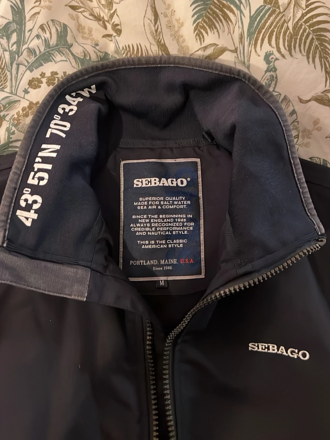 Svart/marinblå jacka från Sebago, M - 1
