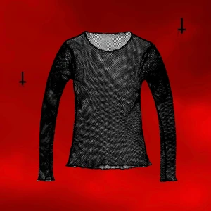 Nättopp 🕸️ - Ursnygg svart 90’s långärmad nättopp! 🖤🕷️Knappt använd! ✨Storlek O/S men är sjukt stretchig så passar alla från S-M beroende på önskad passform 📏Köp nu 💌