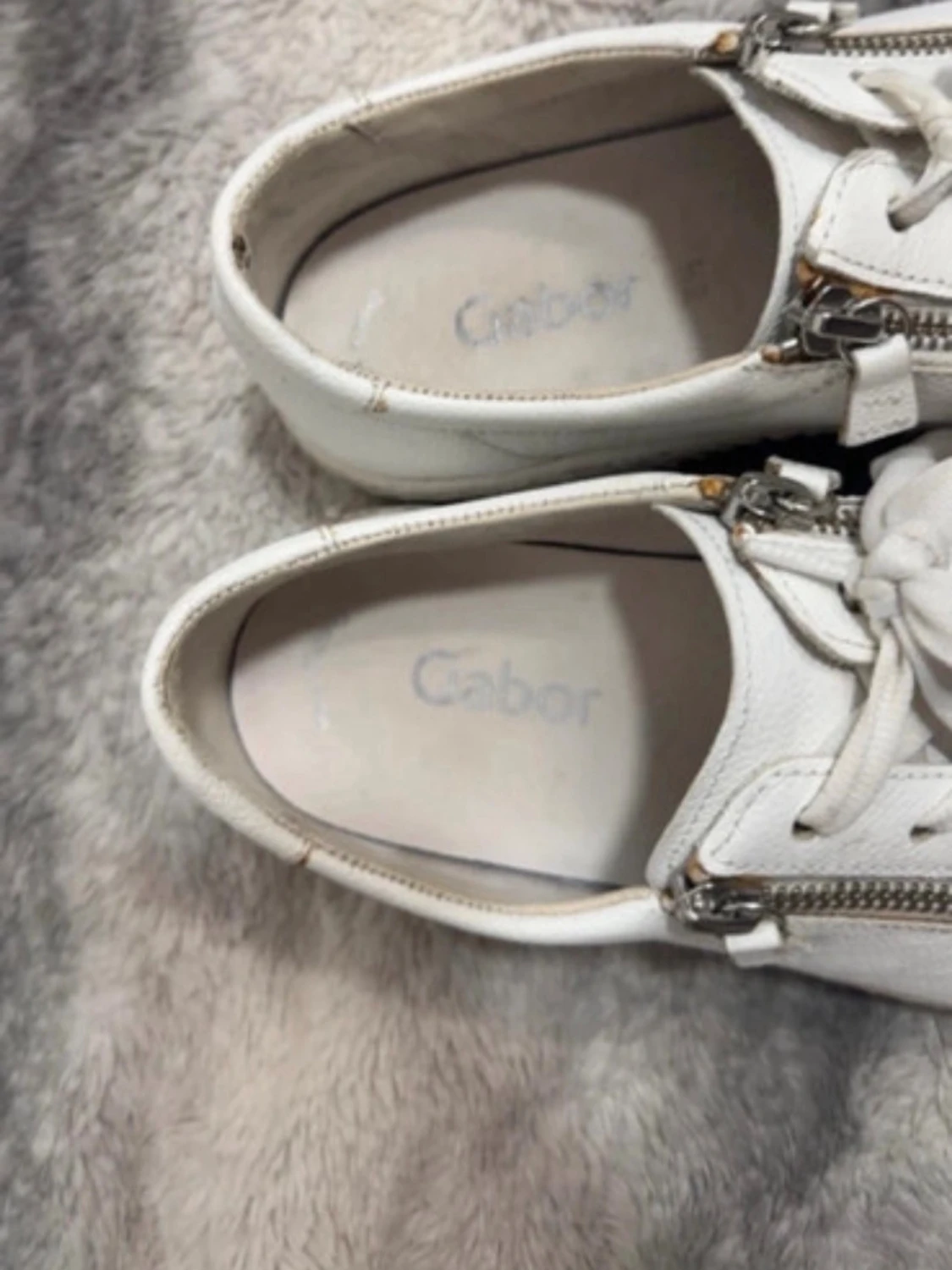 Vita sneakers från Gabor med dragkedja - 5