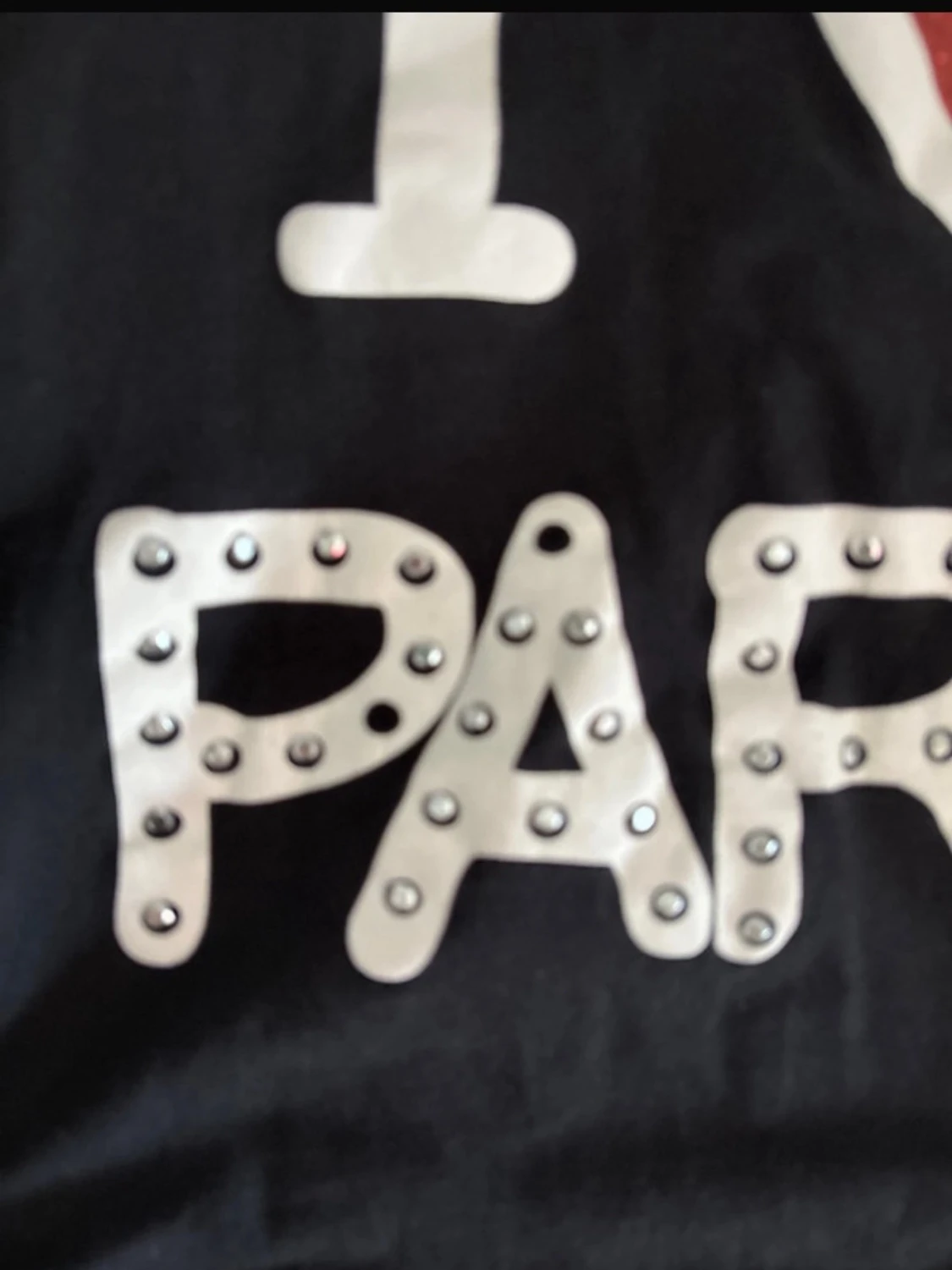 Svart linnetopp med I ♥ Paris-tryck - 2