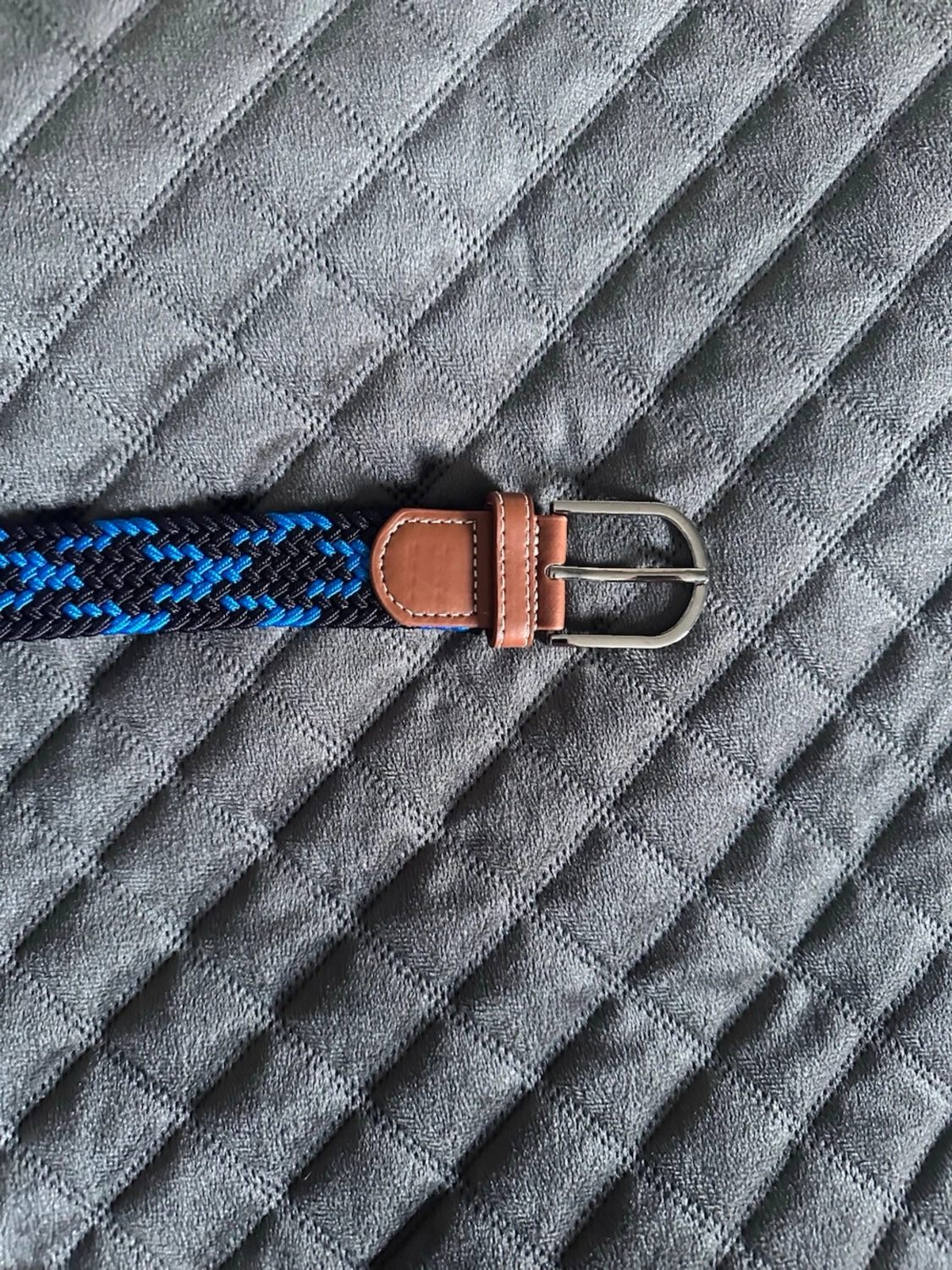Svart blått flätat bälte - 2