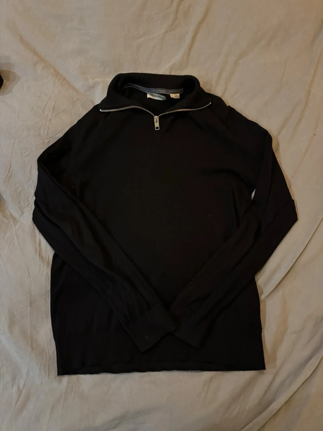 Svart half zip tröja från Jack & Jones