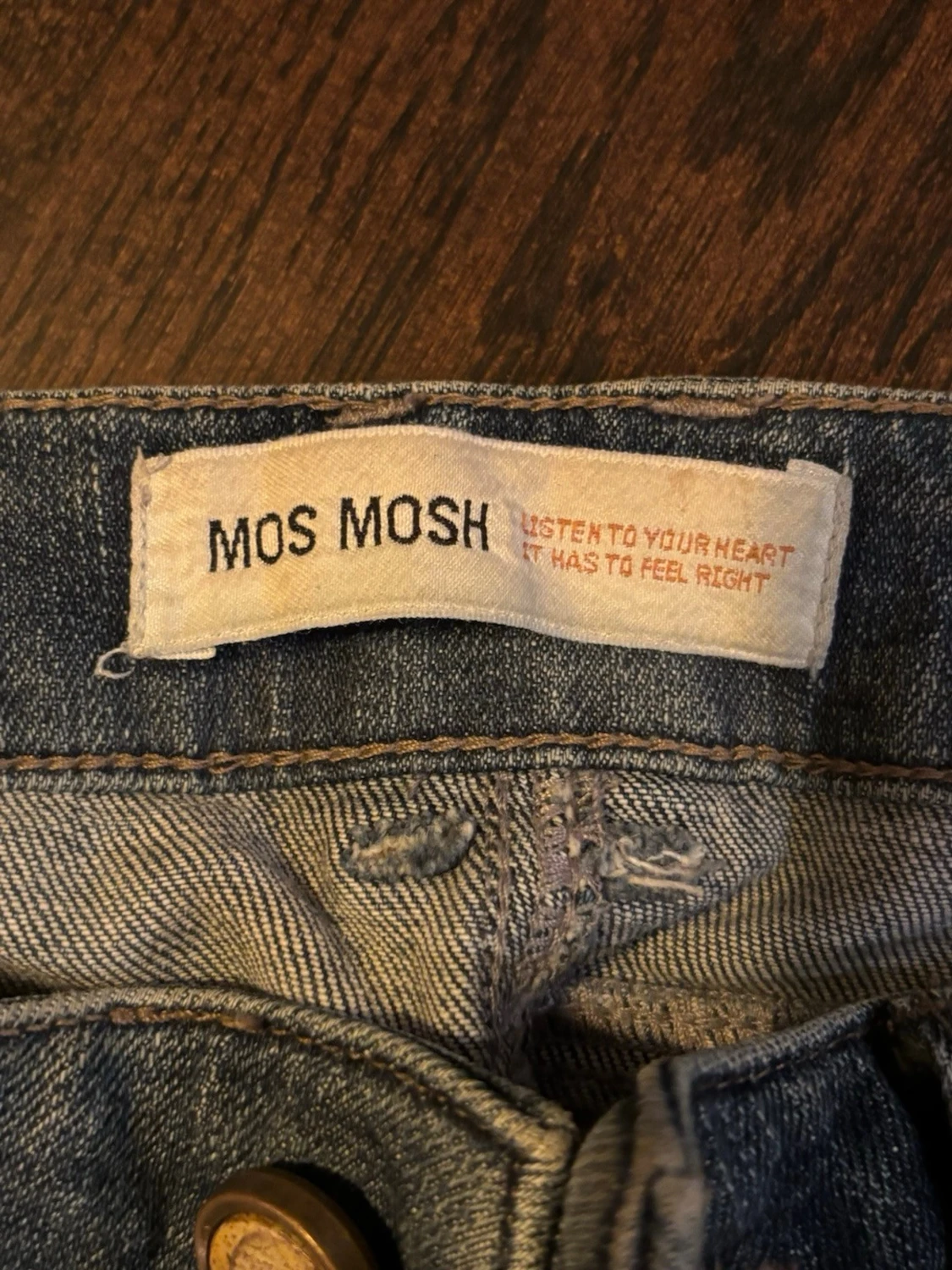 Mos Mosh blå jeans med nitar, stl 28 - 2